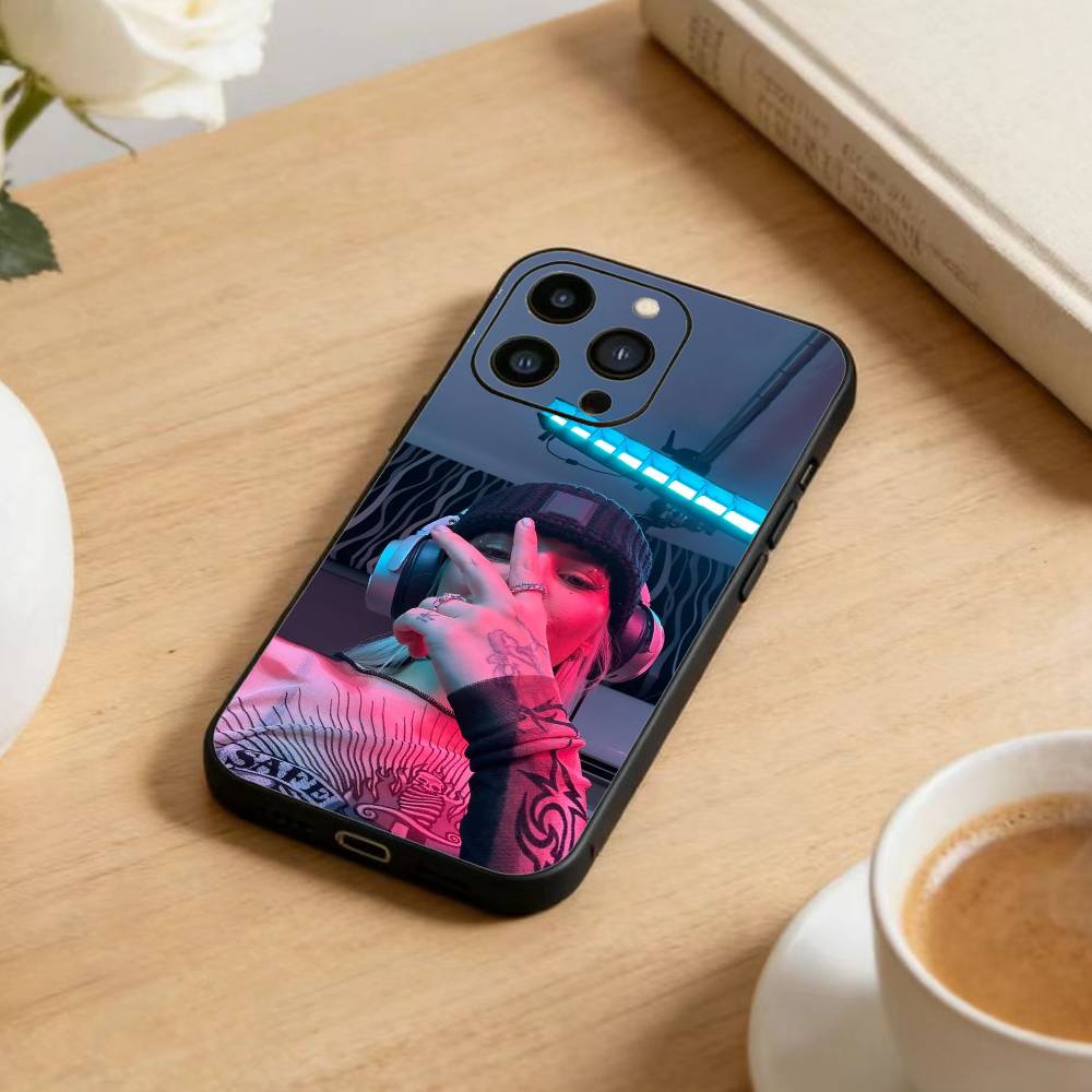 Singer Young L-Miko Phone Case For iPhone 16,15,14,13,12,17,Pro Max,Plus Silicone Black Case