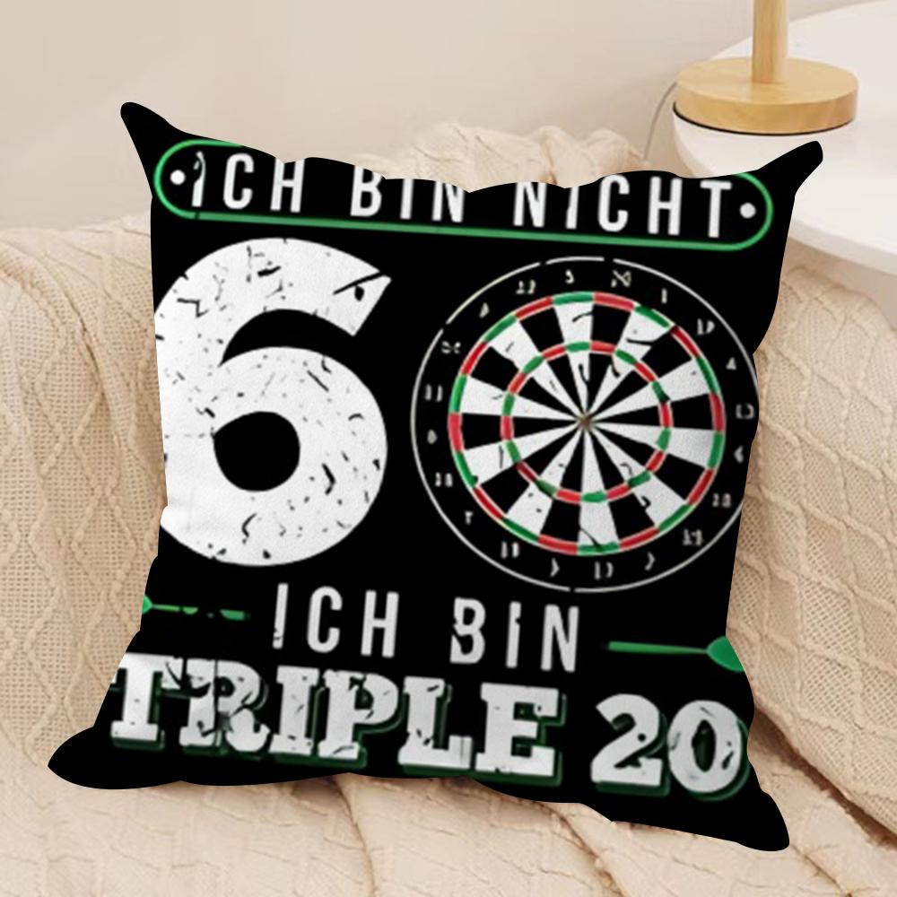 Funny ICH BIN BULLSEYE Cushion Cover Soft Plush Fabric DoubleSided Printed Cushion Covers for All Seasons Modern Home Decor