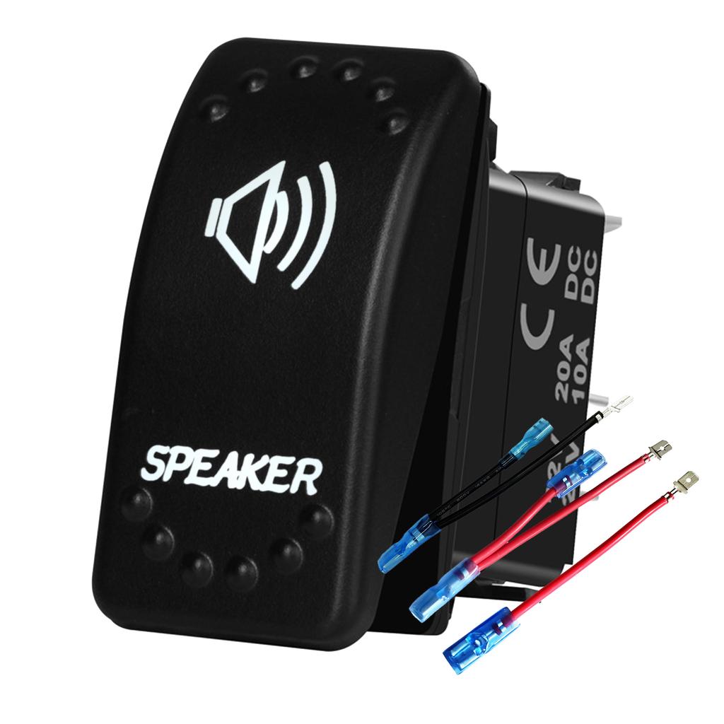 Waterproof White LED Rocker Switch for Light Bar Spot Lights 5P/7P ON-OFF-ON 12V/24V Heavy Duty for Car Boat Truck SUV 4x4 Hilux