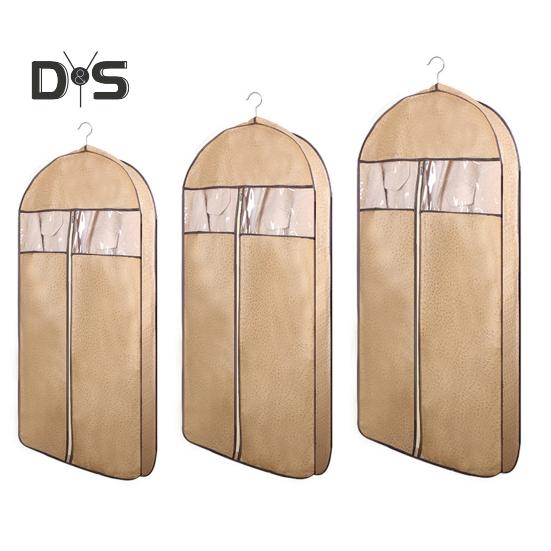 Bolsas para ropa con ventana transparente y cierre de cremallera, transpirables, multiusos, para colgar ropa, 1/3 unidades