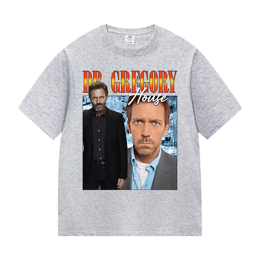 90s Vintage Dr Gregory House Graphic T Shirt Mens Fashion Harajuku Short Sleeve Tshirts Summer Clothing Unisex Cotton Tshirt