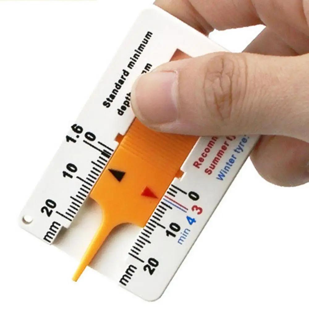 Car Tire Depth Gauge Ruler - Accurate Measurement Tool for Tyre Tread Thickness Inspection Automotive Tester