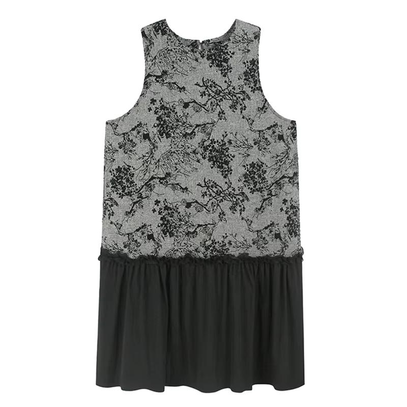 

Xitao Свободное женское платье без рукавов GMM1313 One Size серый