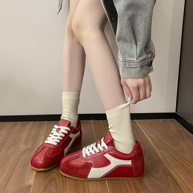Niche Color Matching Inner Height Increase Moral Training Shoes Women's Shoes 2025 Autumn and Winter New Korean Casual Forrest Gump Shoes Boar
