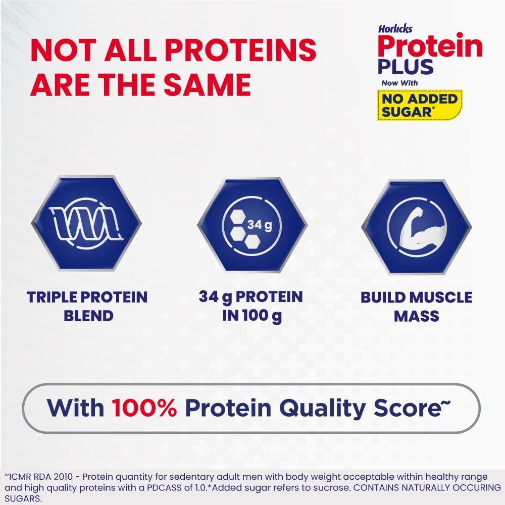 Horlicks Protein+ Chocolate Flavor Powder 400g Daily Nutrition Drink for Muscle Support Adults
