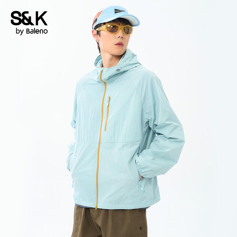 Baleno Men's S&K Lightweight Ice Silk Sun Protection Hooded Jacket