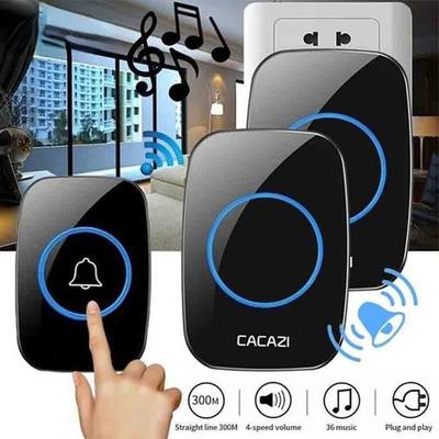 Waterproof Intelligent Wireless Doorbell 300M Remote Smart Door Bell Chime