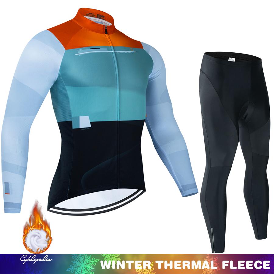 Thermal Cycling Jersey Men Men's Outfit Uniform Man Winter Fleece Road Bicycle Bike Set Clothing 2025 Bicycles Mountain Bikes