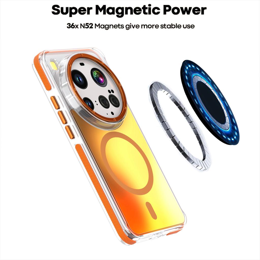 For Xiaomi 15 Ultra Case Compatible with MagSafe Color Changing TPU Acrylic Phone Back Cover