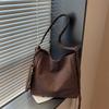 2025 New Suede Bag Women's High-end Maillard Shoulder Bag Large-capacity Tote Bag Versatile Messenger Bag