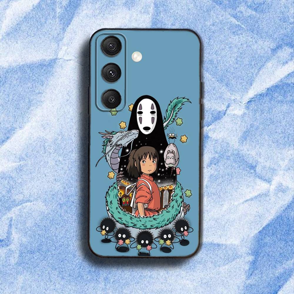 C-Cartoon H-Hayao Miyazaki Phone Case For Samsung S 25,24,23,22,30,21,10,9,Ultra,Plus,Lite,FE,4,5G Black Soft Case