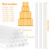 20Pcs Plastic Cake Dowels Rods Cake Support Rods Stacking Cake Straws Reusable White Cake Sticks for Tiered Cake Construction