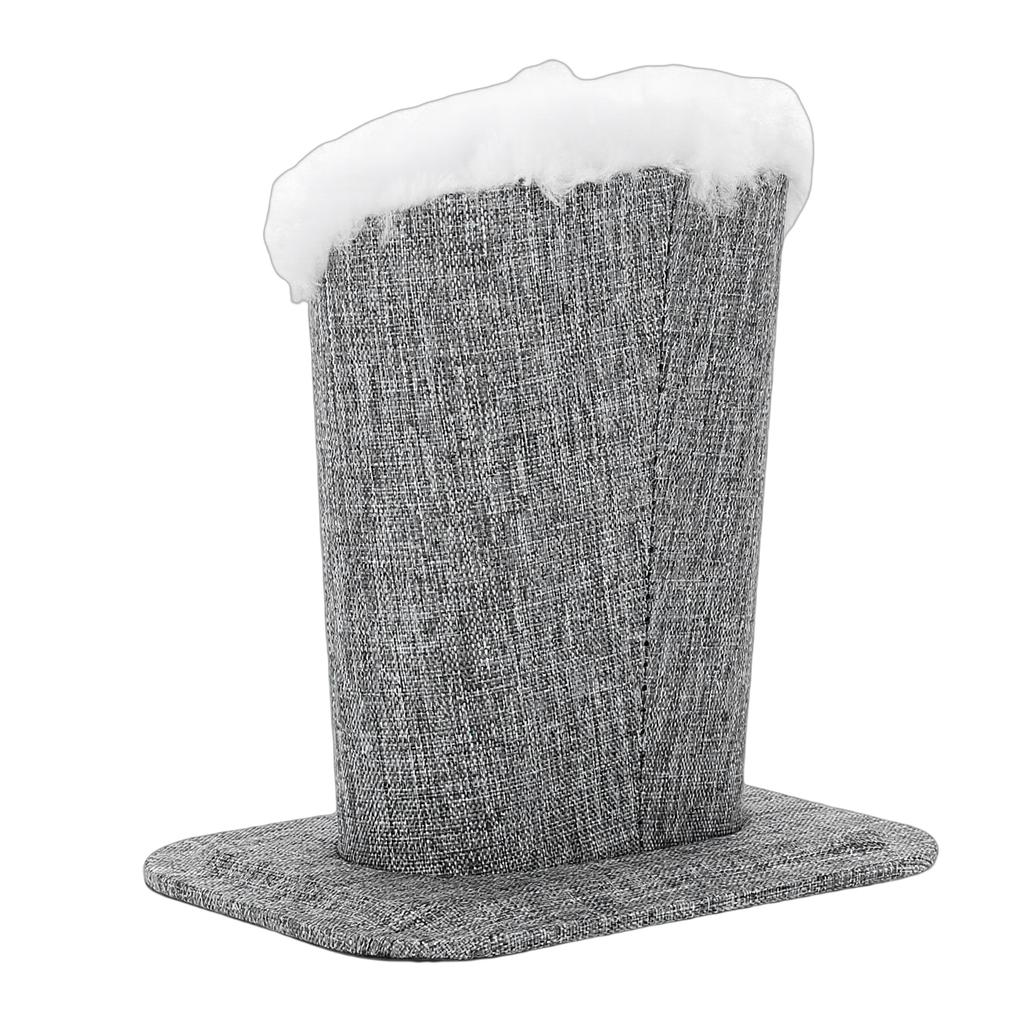 Plush Lined Eyeglasses Holder Stand Soft Protective Glasses Case for Desk Nightstand Table   Linen Gray