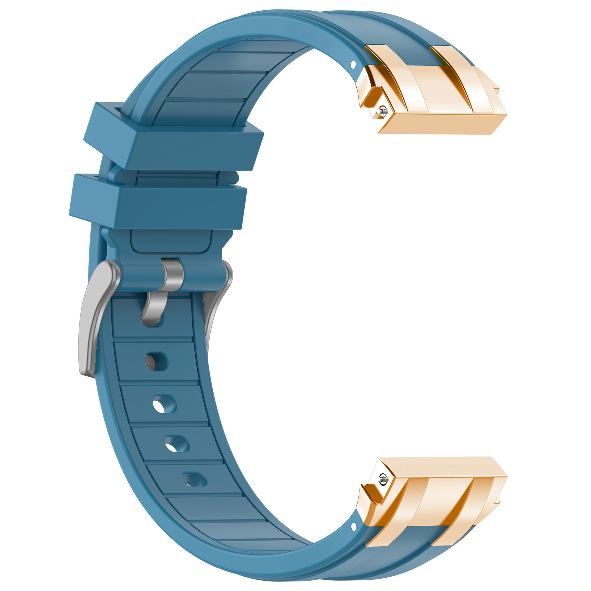 

Для Xiaomi Redmi Watch 5 Active/Huawei Watch GT 5 46 мм ремешок для часов 22 мм Royal Oak Style силиконовый ремешок с золотой металлической пряжкой C