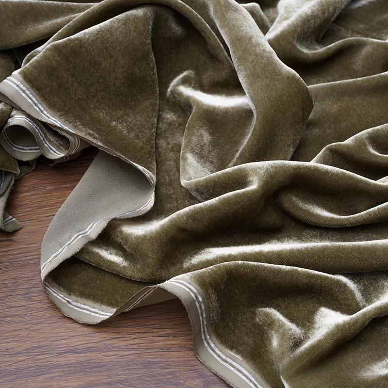 100x140cm Silk Velvet Fabric Solid Color Velvet Clothing Fabric for DIY Sewing Party Dress Cheongsam Designer Cloth