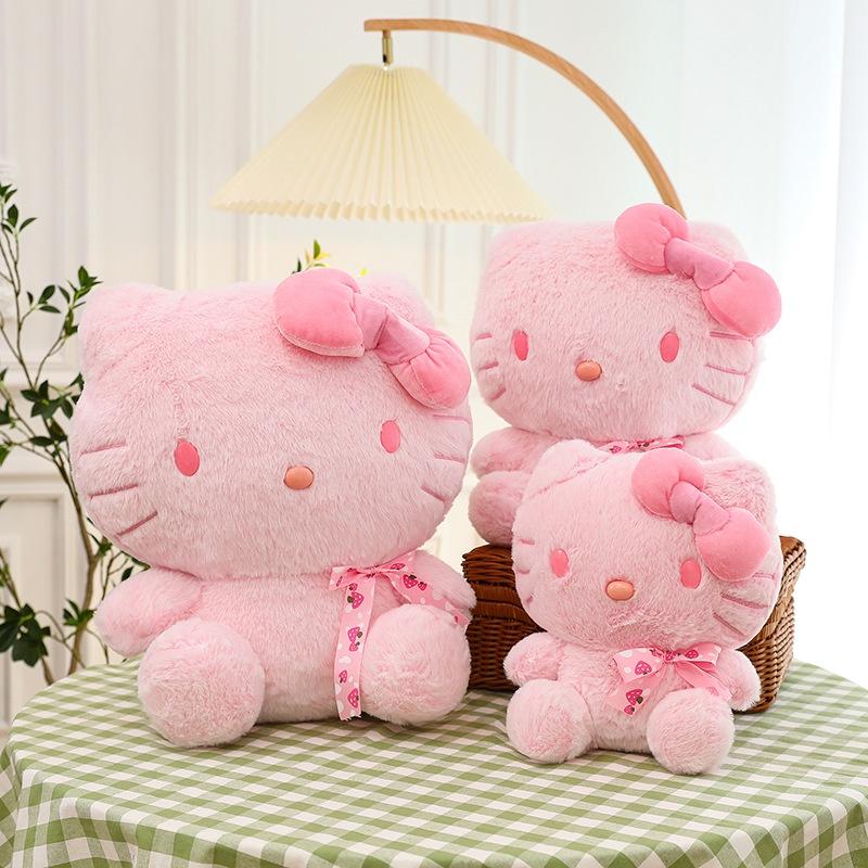 Super Soft Plush Pink Kitty Stuffed Animal Toy For Kids Perfect Birthday Gift