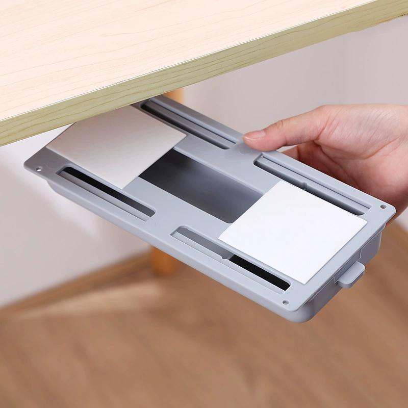 Creative Self-Adhesive Mini Hidden Drawer Under The Table/desk - Girl's Cosmetic & Stationery Organizer Saving-space Storage Box