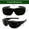Safety Welding Glasses, UV Protection, Anti-scratch Safety Glasses, IR Shade 5, with Protective Case, Black