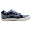 Vans Knu Skool Fabric Cow Split Leather Soft Comfortable Thin Sole Durable Low Top Skate Shoes Unisex Sneaker Blue VN000D6CJDU