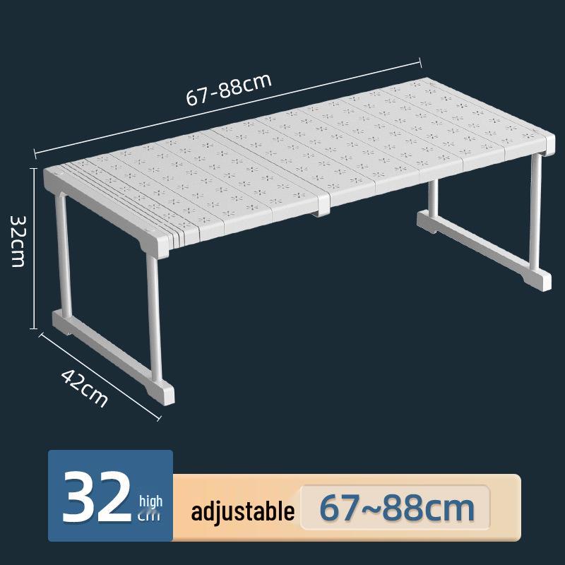 Retractable Kitchen Sink Organizer: Multi-Functional Layered Storage Shelf