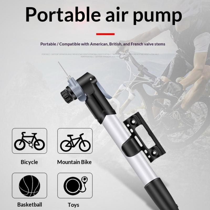 Portable Mini Bike Pump With Bracket Hand Cycling Mountain Bike Air Pump Bicycle Tire Inflator Bicycle Parts