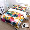 Tropical Plant Colorful Print Bedding Duvet Cover Set Duvet Cover Pillowcases (1 * Duvet Cover 2 * Pillowcases, Without Duvet Insert)