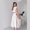 2024 Summer Women's Solid Color V-Neck Long Slim Dress
