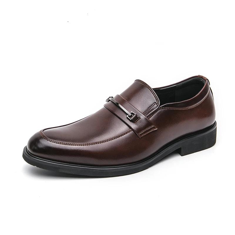 Fashion Men 2025 Fashion Loafers Shoes  New Comfy Mens Soft Sole Leather High Quality Style Men Business Thick Bottom Oxford Work Shoes