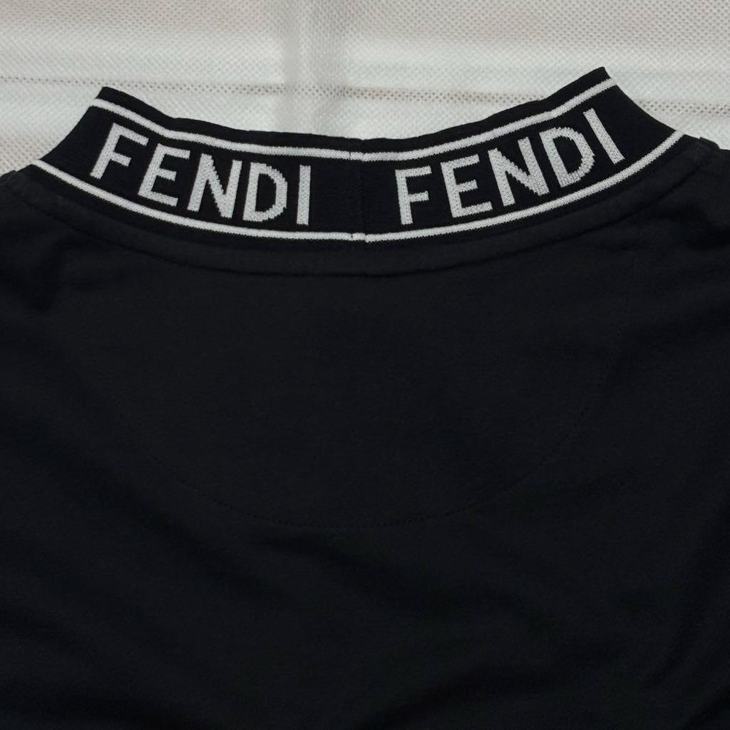 Used FENDI Mock Neck T-Shirt, Black, Regular Domestic, Overseas Size L, Meguro Ren Worn