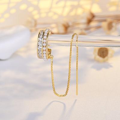 Ear Clip Ear Cable Tassel Chain Temperament Earrings Sweet and Cool Hot Girl Style