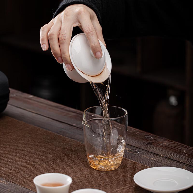 Portable White Porcelain Gongfu Travel Tea Set