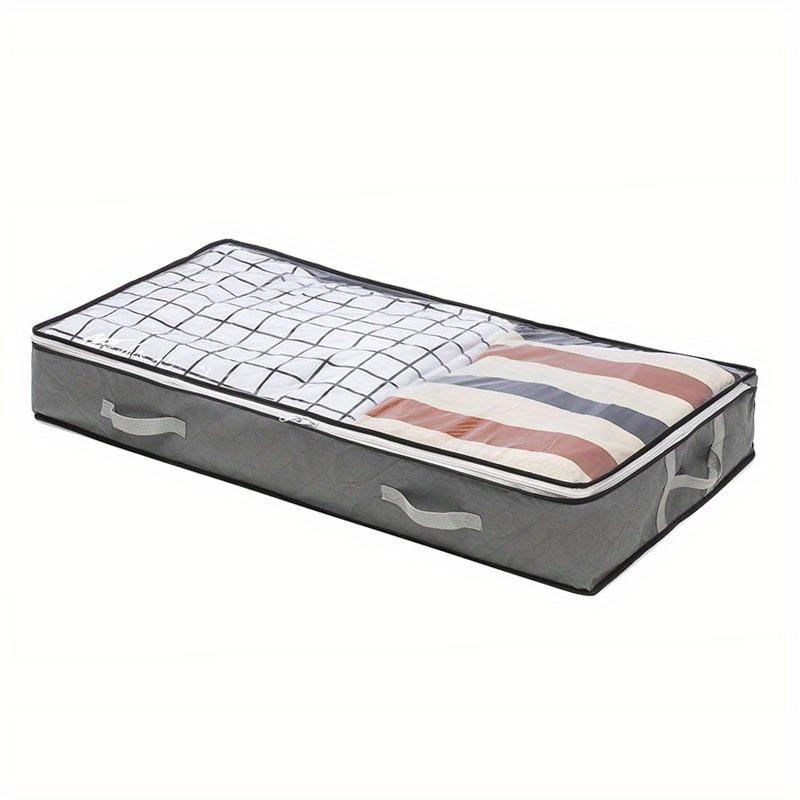 

1/2/4 шт. Складные сумки для хранения одежды под кроватью, нетканые прозрачные оконные ручки, усиленные органайзеры, аксессуары для спальни