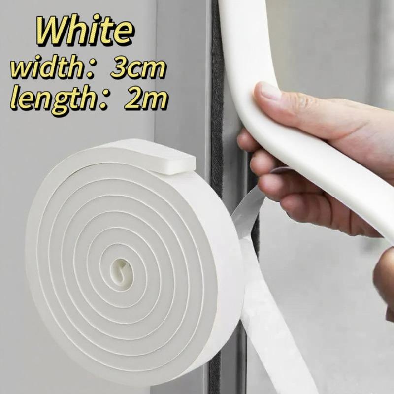 2/4/6pcs Foam Door Window Sealing Strip Weather Strip Self-Adhesive Soundproof Windproof Dustproof Draught Excluder Insulation