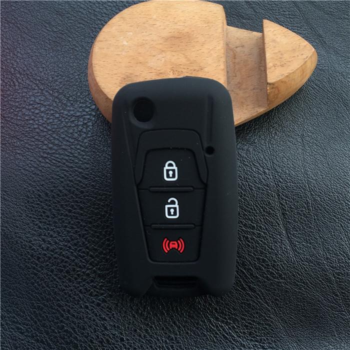 3 Button Silicone Car Key Cover Set Holder Case for SSANGYONG KORANDO Floding Key