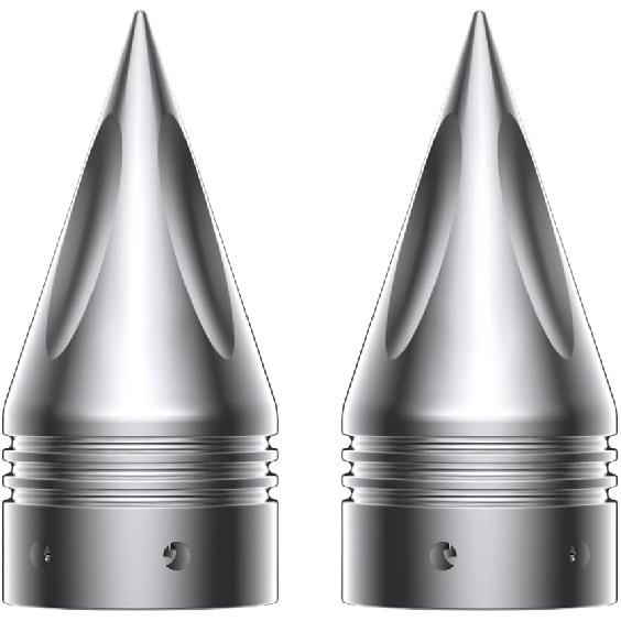 

3.6 Spike Front Axle Nut Covers Caps Fit for Harley Touring Softail Electra Street Road Glide Sportster (Chrome) Chrome