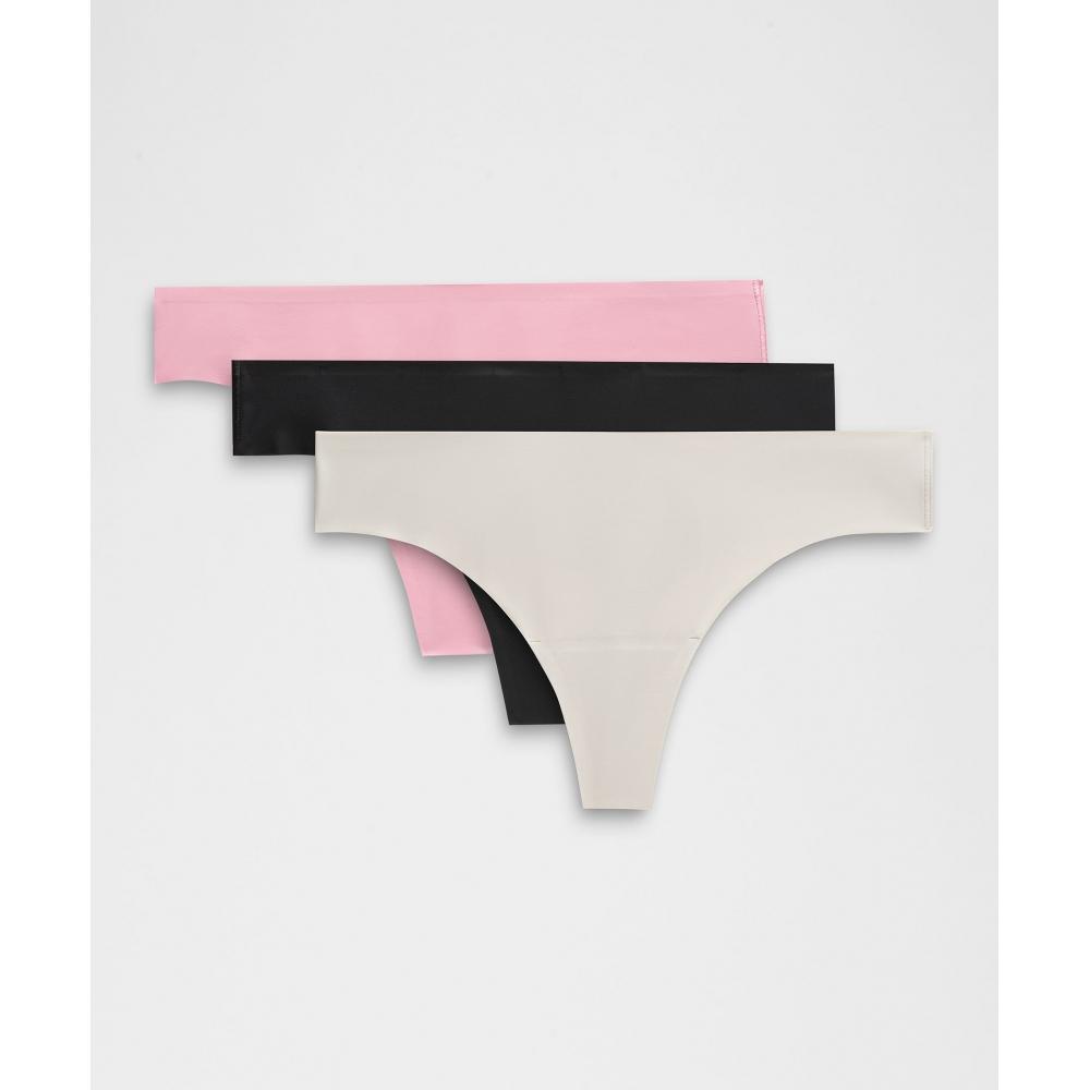 

Lululemon Invisiwear стринги средней посадки 3 шт. в упаковке Bone Pink Tide Black XXL