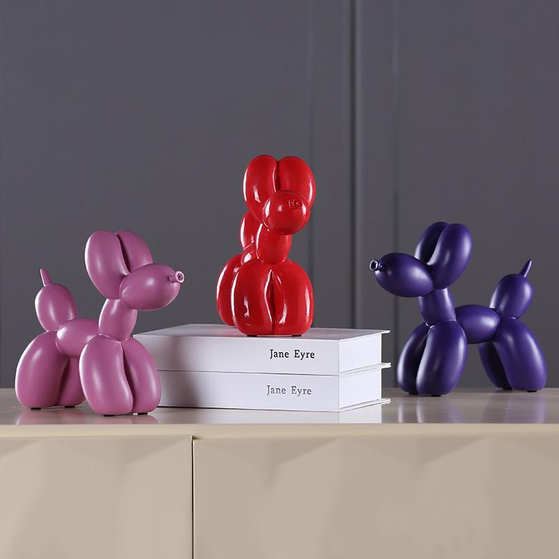 Resin Balloon Dog Crafts Sculpture Creative Gifts Modern Simple Home Decorations Statues 8 Colors