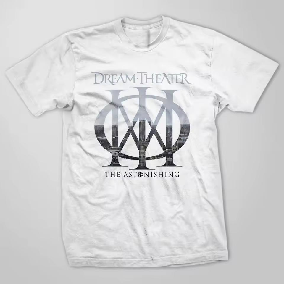 Dream Theater Band Graphic T-shirt Short Sleeve Fashion Tee Luxury Casual Vintage Retro Top Suitable for Both Men and Women