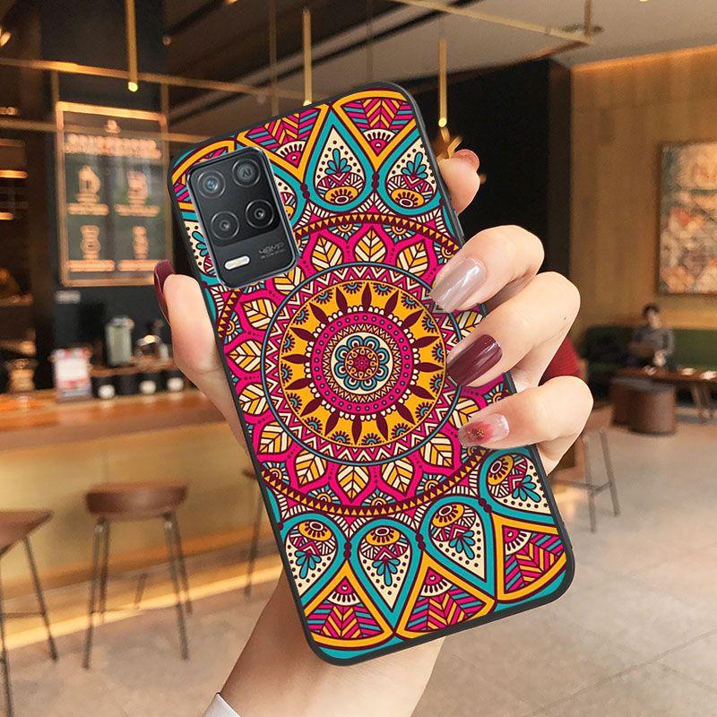 Puzdro Mandala Palace Flowers Kryt na telefón Pre oppo Realme 8Pro 6PRO 6i 7pro 9i 9pro C11 C21Y C21 C25Y C25S C3 Q3S XT Puzdrá coque