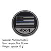 3D Aluminium American Flag Car Fender Rear Decal Emblem Badge Sticker Off-Road Vehicle Decoration Accessories