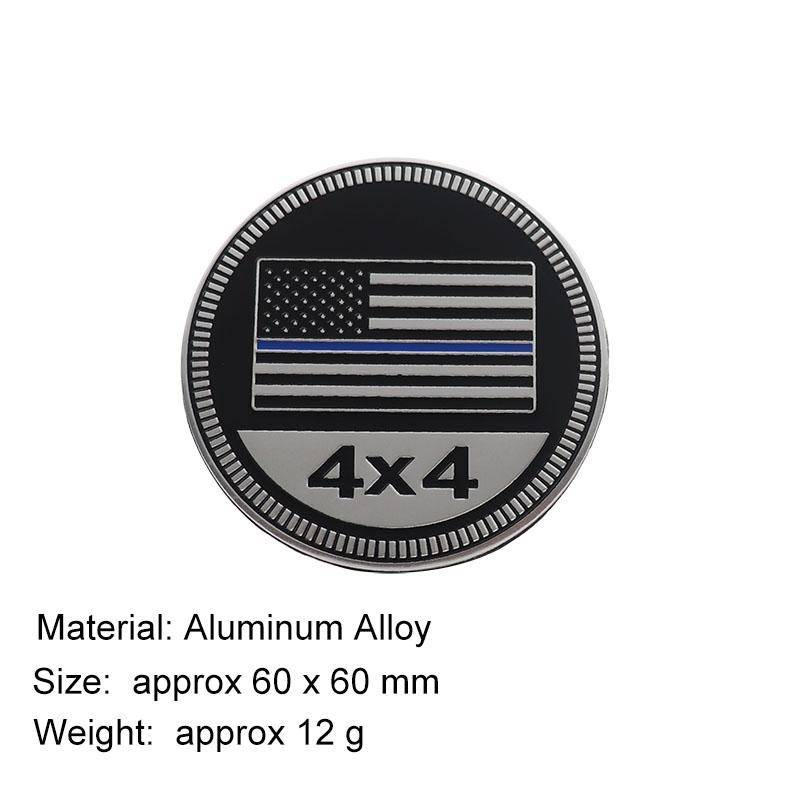 3D Aluminium American Flag Car Fender Rear Decal Emblem Badge Sticker Off-Road Vehicle Decoration Accessories