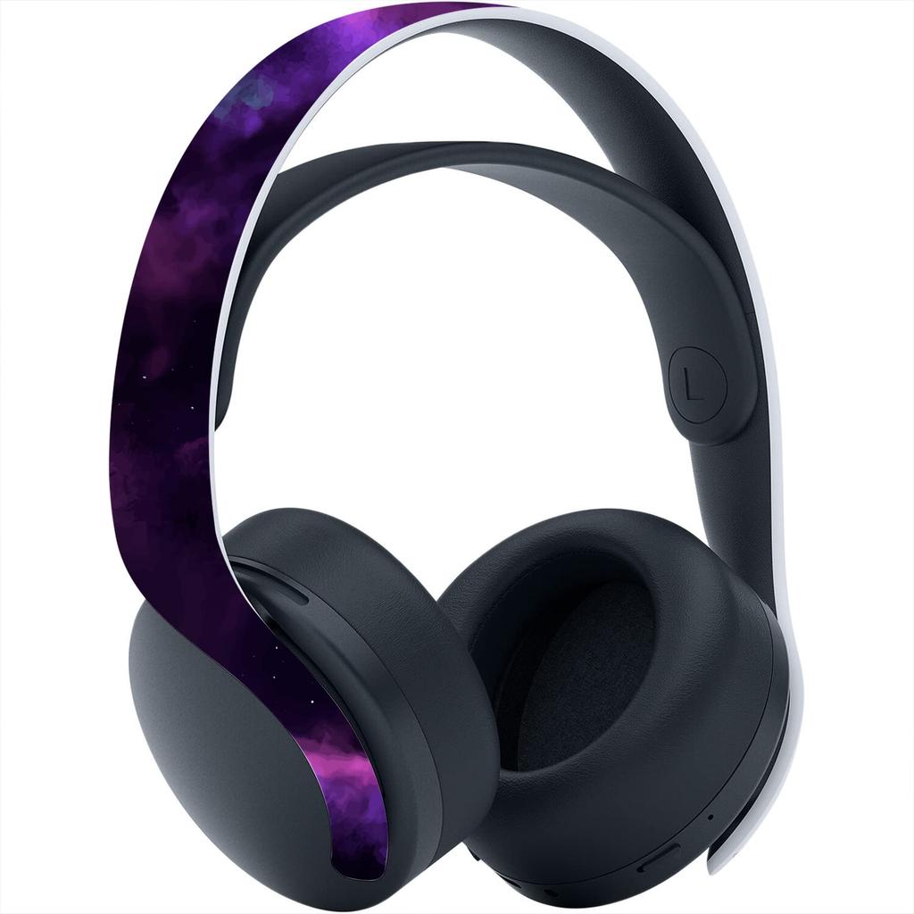 Autocolante Personalizate PlayVital pentru Consola PS5 Ediția cu Disc, Controller PS5, Stație de Încărcare, Căști și Telecomandă Media [Purple Deep Space]