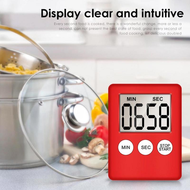 Magnetic Kitchen Timer Digital Cooking Baking LCD Count Down Up Loud Alarm Countdown Alarm Magnet Clock Sleep Clock Kitchen Sups
