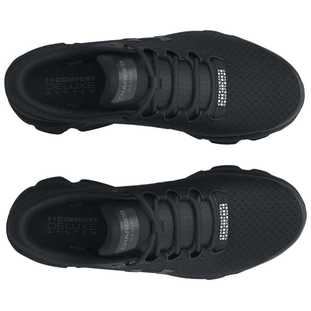 Under Armour Charged Gemini Triple Black Unisex Sneakers 3026501-002