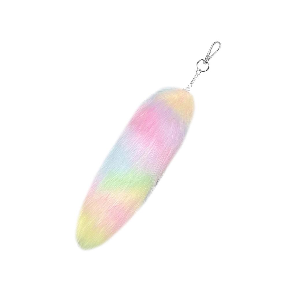 Decorative Fox Tail Keychain Pendant 25cm/40cm Faux Fluffy Soft Plush Hanging Accessory for Bags or Keys Decoration