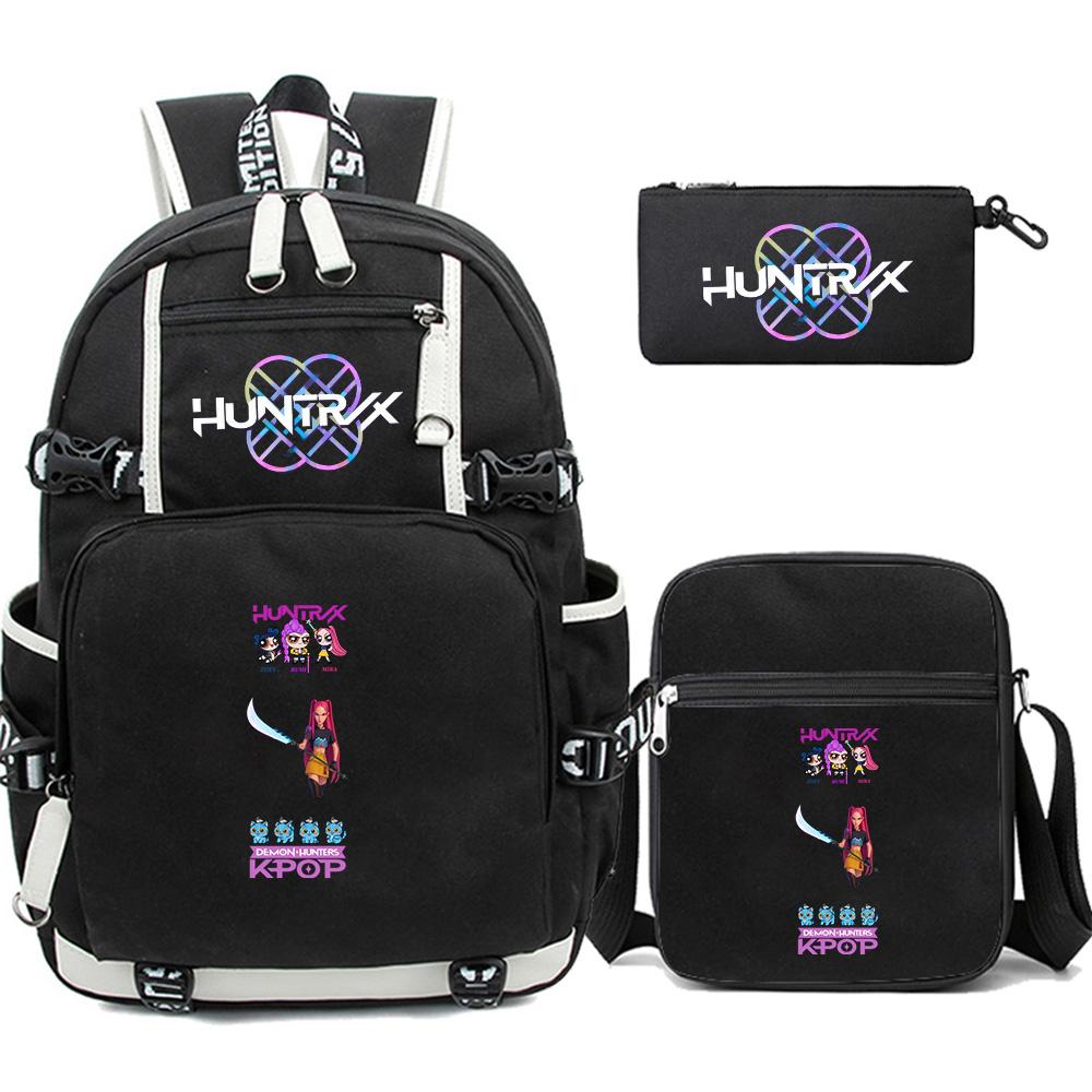 

3Pcs/set Cartoon Printed Backpack Large Capacity Bookbag Student Boy Girl School Bag Outdoor Laptop Large Capacity Waterproof Travel Bag
