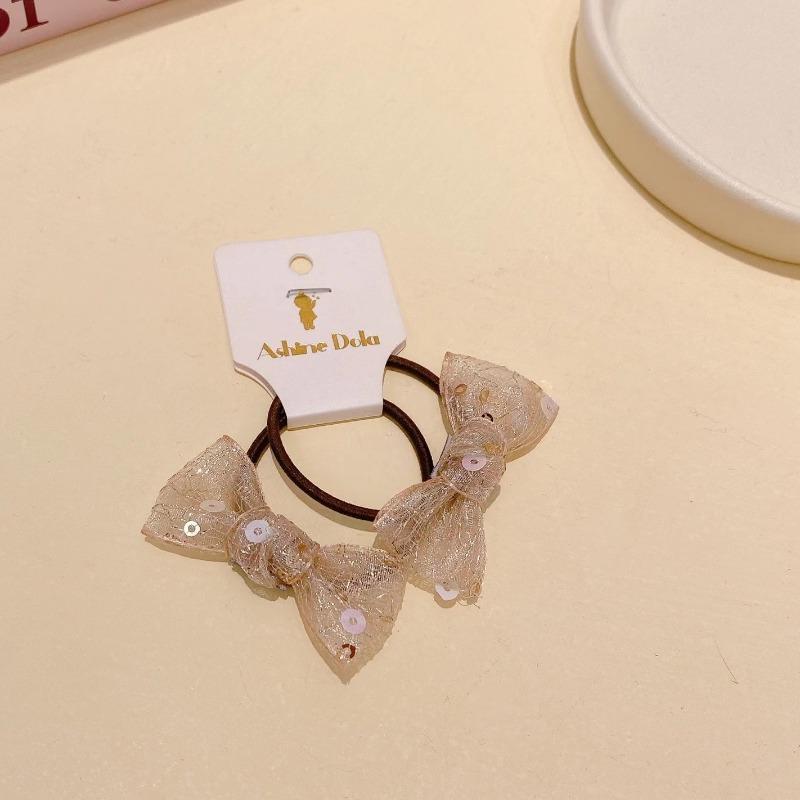 1pair Newfashion Glitter Headwear Clip for Children Baby Girl Princess Series Kawaii Cute Hairpin Mesh Bow Side Clip Headwear