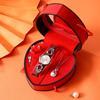 Heart-Shaped Diamond Watch & Necklace Set - Stainless Steel Gift Box for Teacher's Day or Holiday Gift for Girlfriend