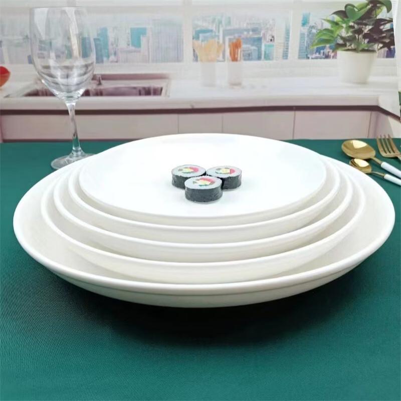 12-inch Pure White Ceramic Dinner Plate