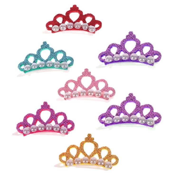 Glittering Crown Hair Clip for Small Pet Photography Daily Hair Styling Tool for Breeds Cats Everyday Wear Party Props